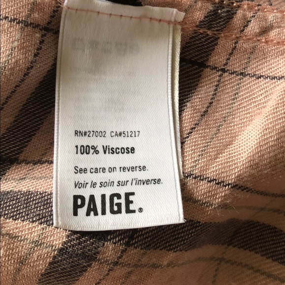 Paige pink plaid button down top - Picture 6 of 6